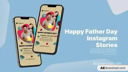Happy Father Day Instagram Stories Openers template preview