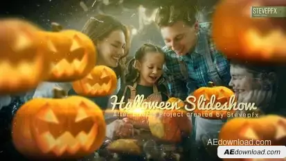 Happy Halloween Family Slideshow Openers template preview