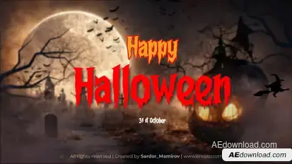 Happy Halloween Intro 2025 Openers template preview