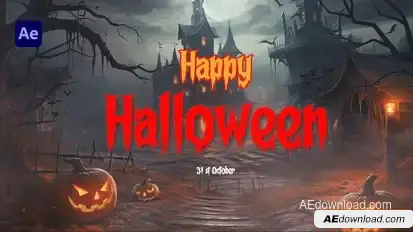 Happy Halloween Intro Openers template preview