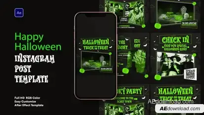 Happy Halloween Sale Instagram Post Openers template preview