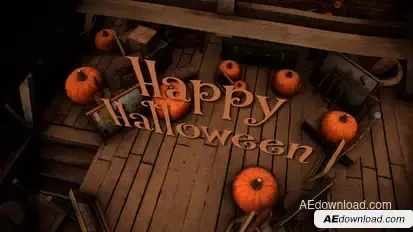 Happy Halloween Slideshow Video Displays template preview
