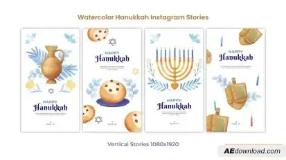 Videohive Happy Hanukkah Instagram Stories 55958333 Openers template preview