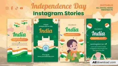 Videohive Happy Independence Day Instagram Story Openers template preview