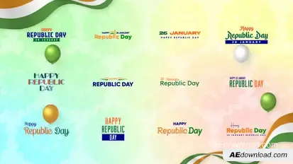 Happy Indian Republic Day Elements template preview
