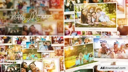 Happy Memories Slideshow Video Displays template preview