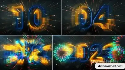 Happy New Year 2026 Countdown Openers template preview