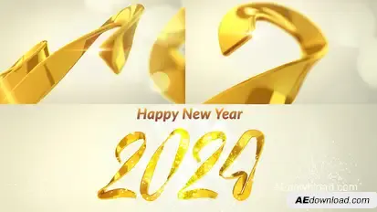 Happy New Year 2024 Intro Logo Stings template preview