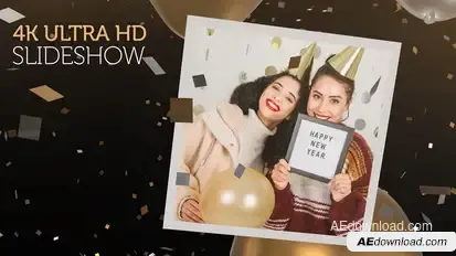 Happy New Year (4K slideshow) Video Displays template preview