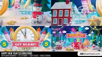 Happy New Year Celebrations Openers template preview