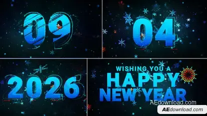 Happy New Year Countdown 2026 // Countdown 2026 Openers template preview