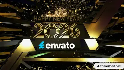 Happy New Year Greetings 2026 Elements template preview