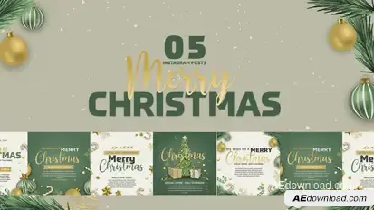 Happy New Year Instagram Posts Elements template preview