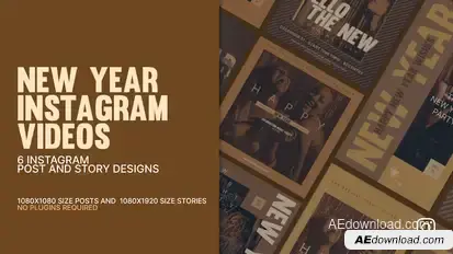 Happy New Year Instagram Promo Post And Story Product Promo template preview