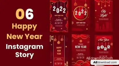 Videohive Happy New Year Instagram Story Video Displays template preview