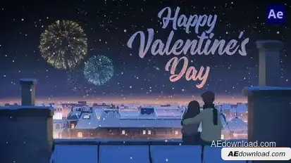 Happy Valentine's Day Card Animation [After Effects] Openers template preview
