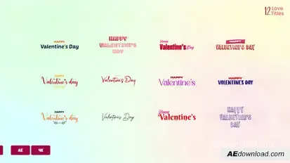 Happy Valentine's Day Titles Titles template preview