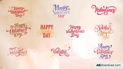 Happy Valentine's Day Titles Titles template preview
