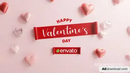 Happy Valentine Logo Reveal 3D Logo Stings template preview