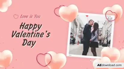 Happy Valentines Day Video Displays template preview