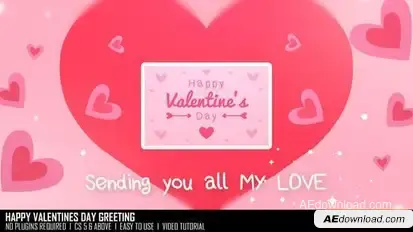 Happy Valentines Day Greeting Openers template preview