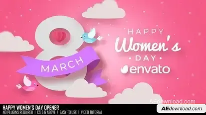 Happy Women's Day Opener Openers template preview