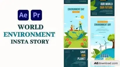 Videohive Happy World Environment Day Instagram Story Elements template preview
