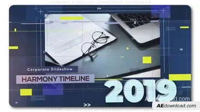 Harmony Timeline Corporate Slideshow Openers template preview
