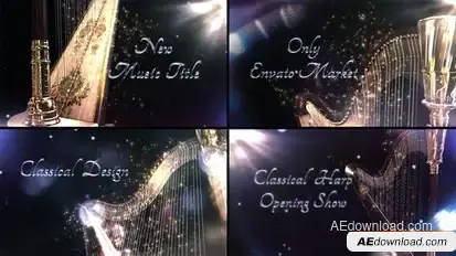 Harp - Classical Instrument Title Openers template preview