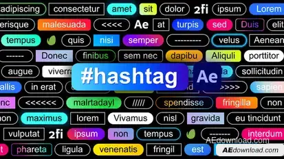 Hashtag Titles template preview