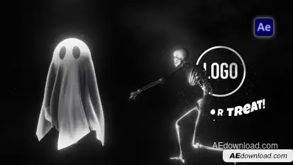 Haunted Halloween Reveal Logo Stings template preview