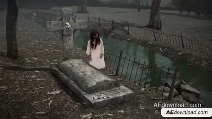 Haunted House Cinematic Trailer Video Displays template preview