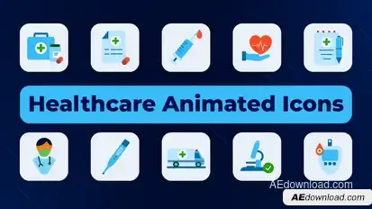 Healthcare Animated Icons Elements template preview