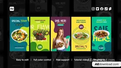 Healthy Food Instagram Reels Product Promo template preview