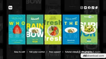 Healthy Food Instagram Stories Product Promo template preview