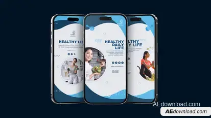 Healthy Life Concept Instagram Reel Video Displays template preview