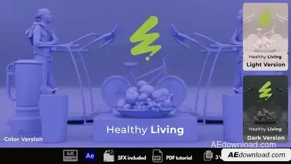 Healthy Living Logo Stings template preview
