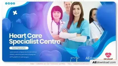 Videohive Heart Care | Cardiology Center Video Displays template preview