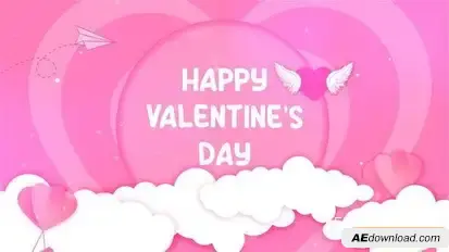 Videohive Heart Wings Theme Valentines Day Slideshow Video Displays template preview