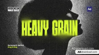 Heavy Grain Overlay Elements template preview