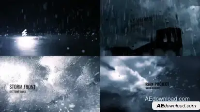 Heavy Rain Pack Title for After Effects Openers template preview