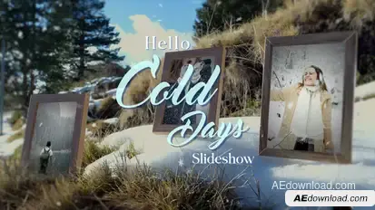Hello Cold Days Slideshow Openers template preview