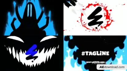 Helloween Monster Logo Opener  for After Effects Logo Stings template preview