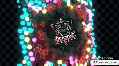 Hex Wall Logo Transition Elements template preview