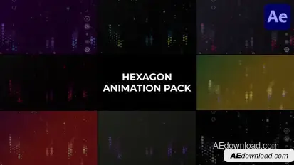 Hexagon Animation Pack for After Effects Elements template preview