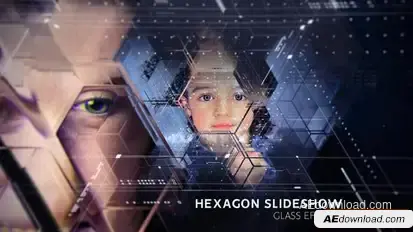 Hexagon Slideshow Openers template preview