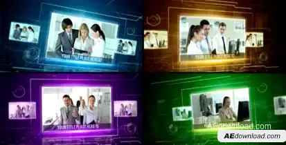 Hi-Tech Corporate Slideshow Video Displays template preview