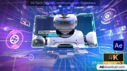 Hi-Tech Digital Communication Slideshow 4k Video Displays template preview