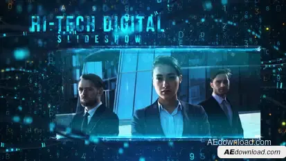 Hi-tech Digital Slideshow Video Displays template preview