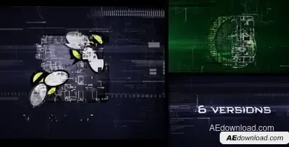 Hi-Tech Glitch Logo Stings template preview